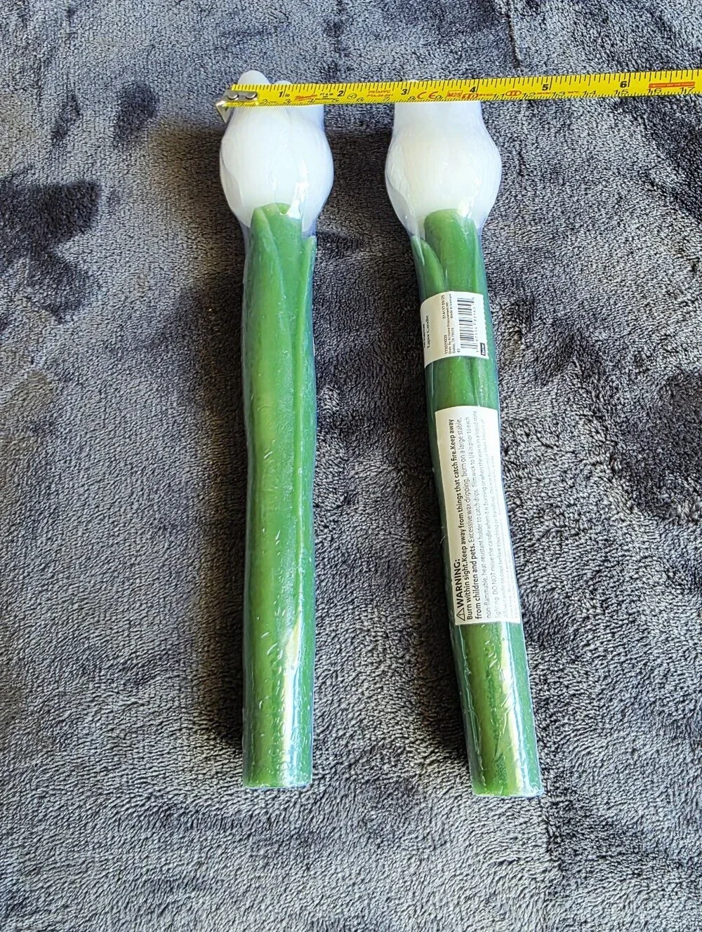 New White Tulip Taper Candle lot, Home holiday Easter spring mother's day decor